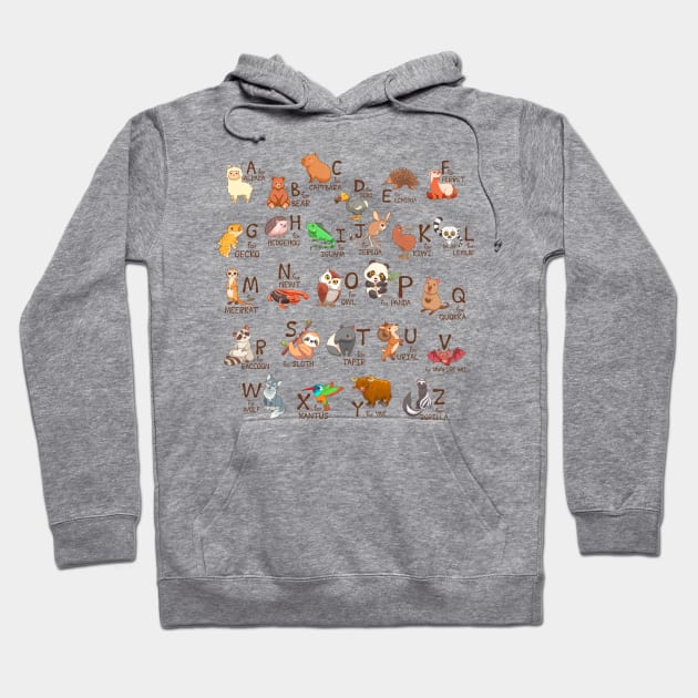 Alphabet Animals Hoodie by machmigo